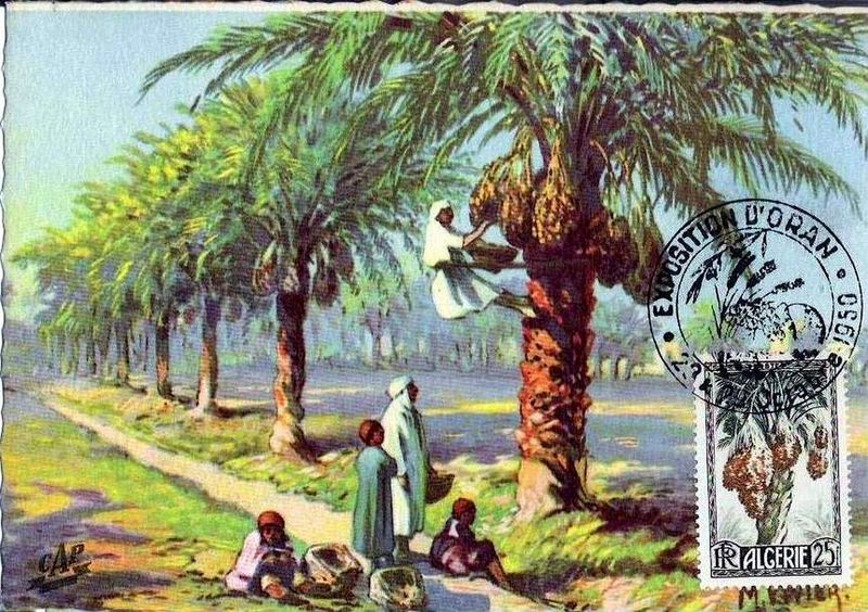 Timbre émis à la foire d' Oran en octobre 1950