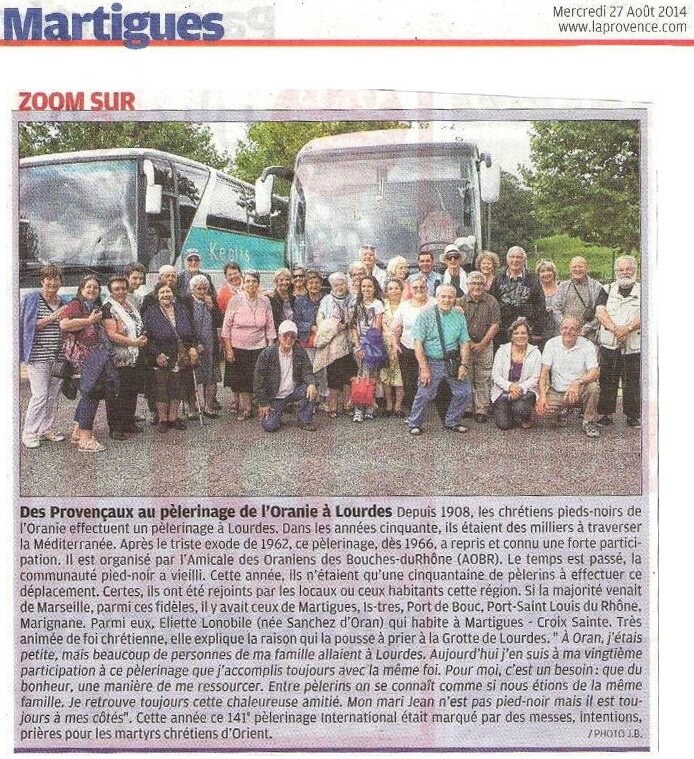Article sur l'édition Martigues-Pèlerinage à Loudes 001