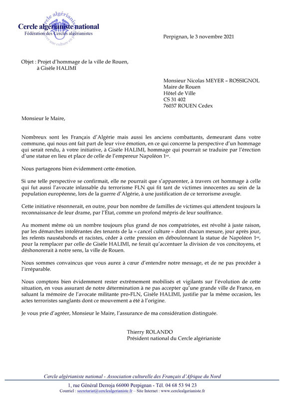 Communique-21-11-05 au maire de Rouen