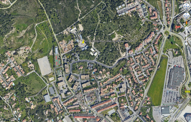 ND de Santa-Cruz - Mas de Mingue-Nimes, Google Earth-2018