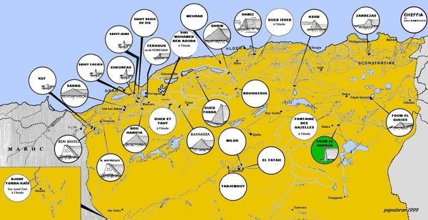Carte situation Foum El Guerza popodoran