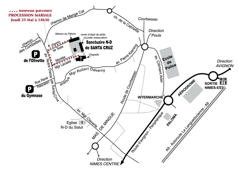 Santa-Cruz 2017 itinéraire de la procession