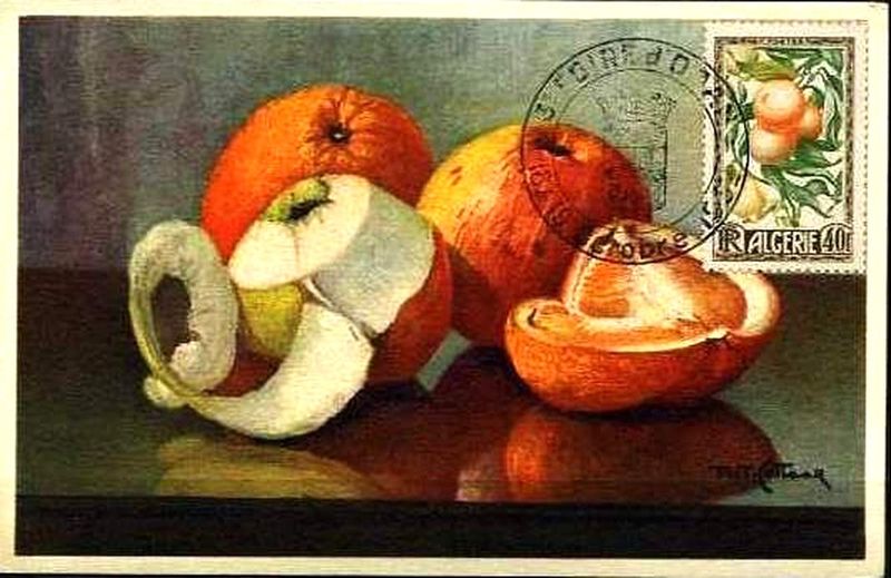 Timbre émis à la foire d' Oran en octobre 1952